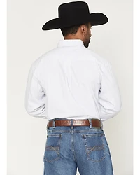 Panhandle Slim Men's Dobby Striped Long Sleeve Button-Down Western Shirt