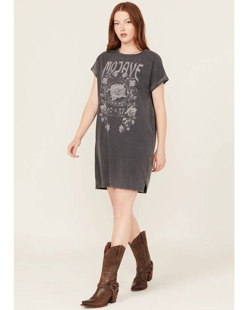 Cleo + Wolf Women's Coleson Short Sleeve Graphic Mini T-Shirt Dress