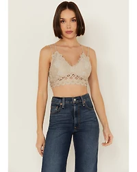Wishlist Women's Strappy Lace Applique Scallop Bralette