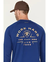 Ariat Men's Rebar Heat Fighter Work Hard Long Sleeve Pocket Shirt