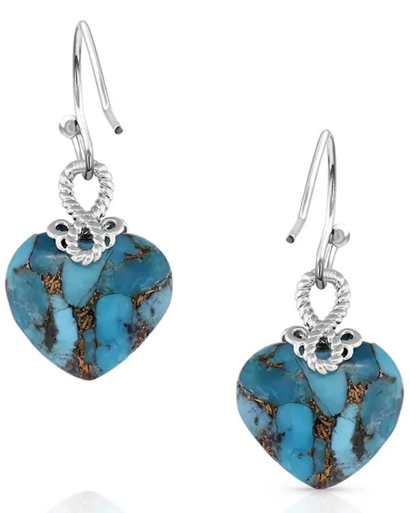 Montana Silversmiths Women's Untamable Heart Of Stone Earrings