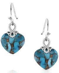 Montana Silversmiths Women's Untamable Heart Of Stone Earrings