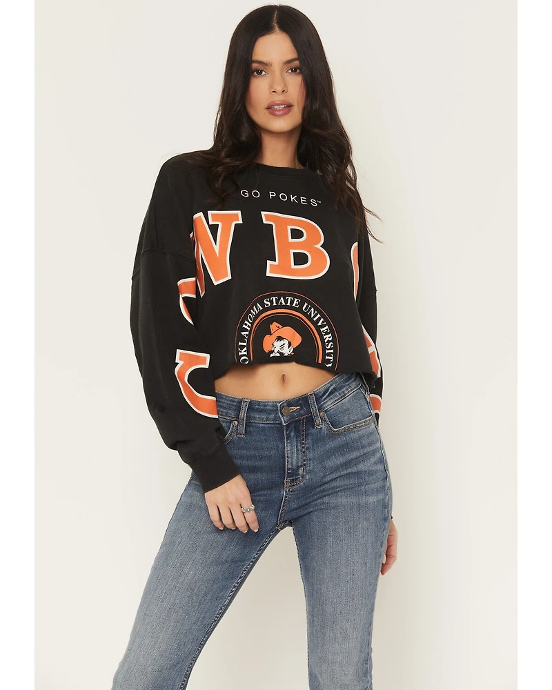 Gameday Women's OSU Split Long Sleeve Cropped Graphic Tee
