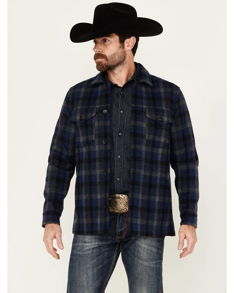 Pendleton Men's Lawson Plaid Print Long Sleeve Button-Down Shirt Jacket
