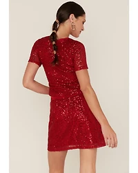Band of The Free Women's Lovers Sequin Short Sleeve Top