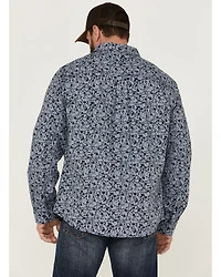 Brothers and Sons Men's All-Over Print Long Sleeve Button Down Western Shirt