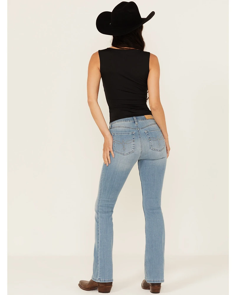 Shyanne Women's Aria Medium Rise Bootcut Super Stretch Denim Jeans