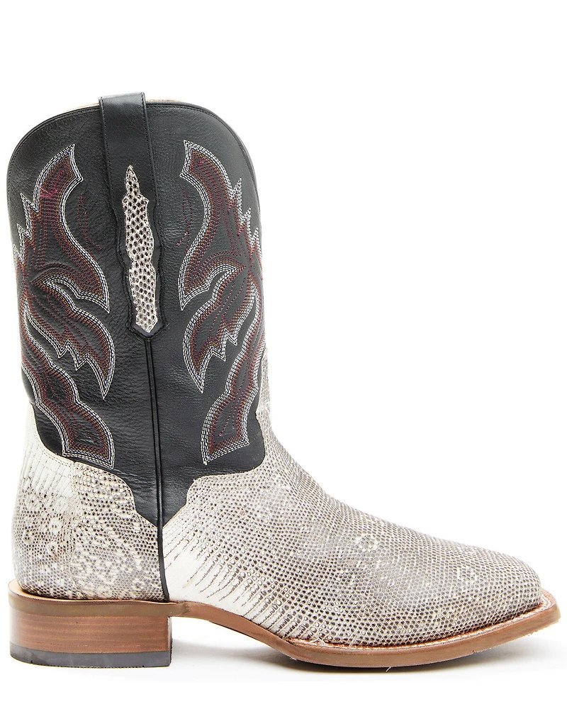 El Dorado Men's Natural Ring Tail Lizard Exotic Western Boots - Broad Square Toe