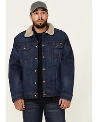 Cinch Men's FR Stretch Denim Sherpa Lined Trucker Work Jacket