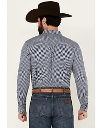 Cody James Men's Diamond Geo Print Long Sleeve Button-Down Stretch Western Shirt