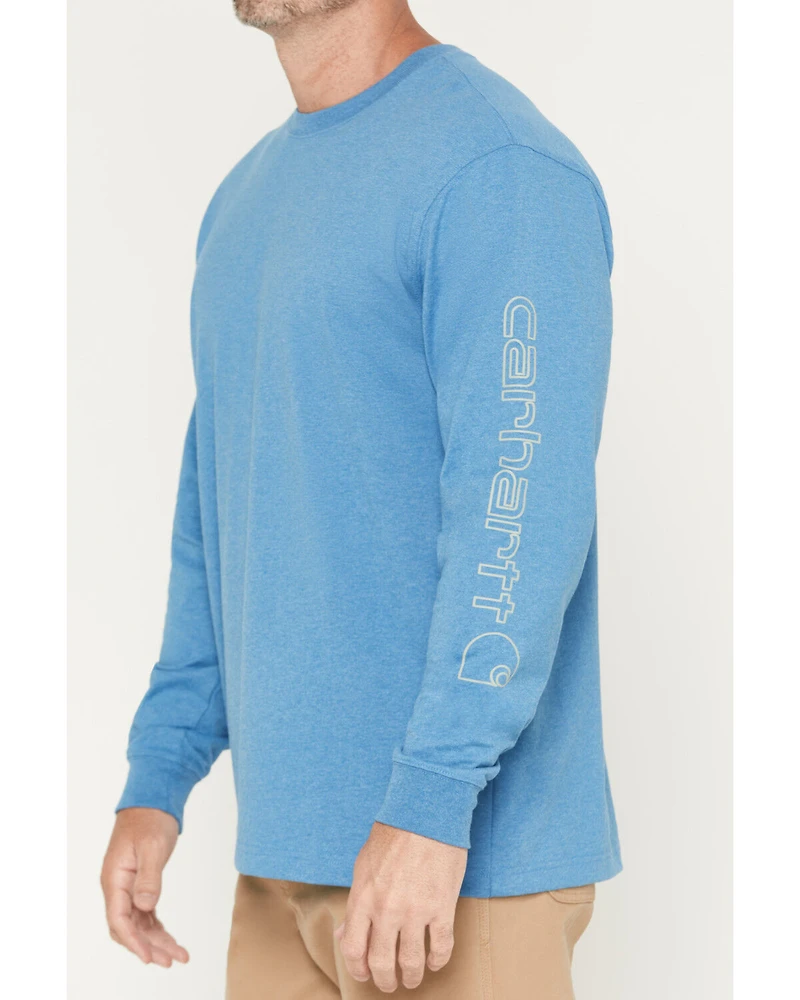 Carhartt Men's Loose Fit Heavyweight Long Sleeve Logo Graphic Work T-Shirt