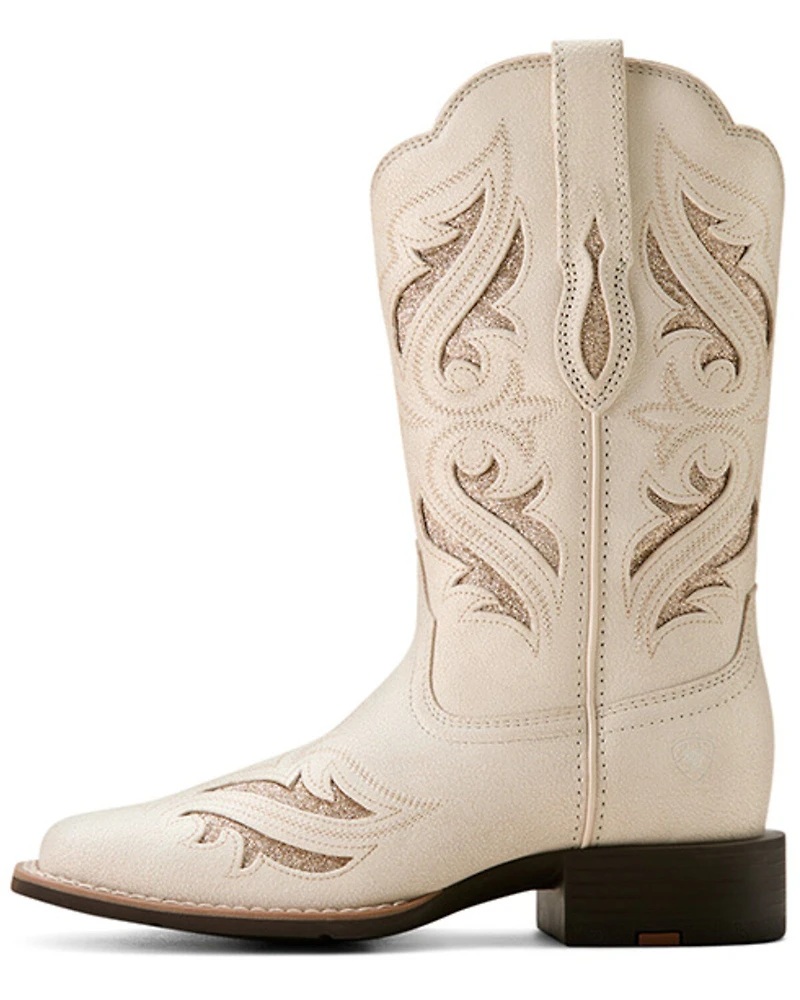 Ariat Women's Round Up Bliss Inlay Western Boots - Broad Square Toe
