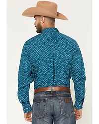 Wrangler X Cody Johnson Men's Paisley Print Long Sleeve Button-Down Western Shirt