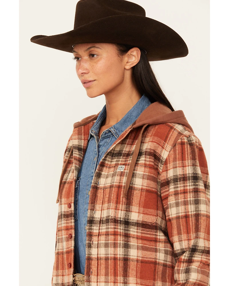 Kimes Ranch Delano Plaid Print Hooded Flannel Jacket