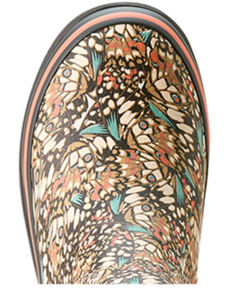 Ariat Women's Kelmarsh Butterfly Print Waterproof Rubber Boots - Round Toe