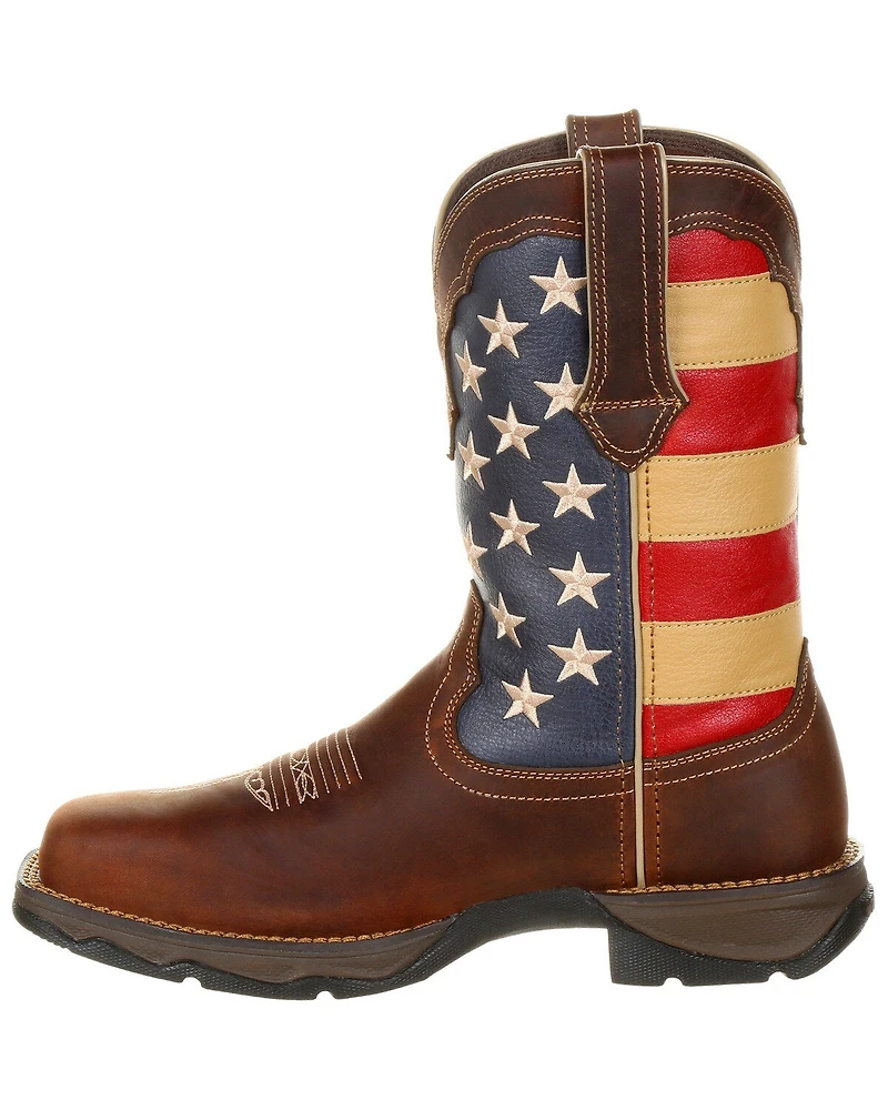 Durango Women's Lady Rebel Patriotic Flag Work Boots - Steel Toe