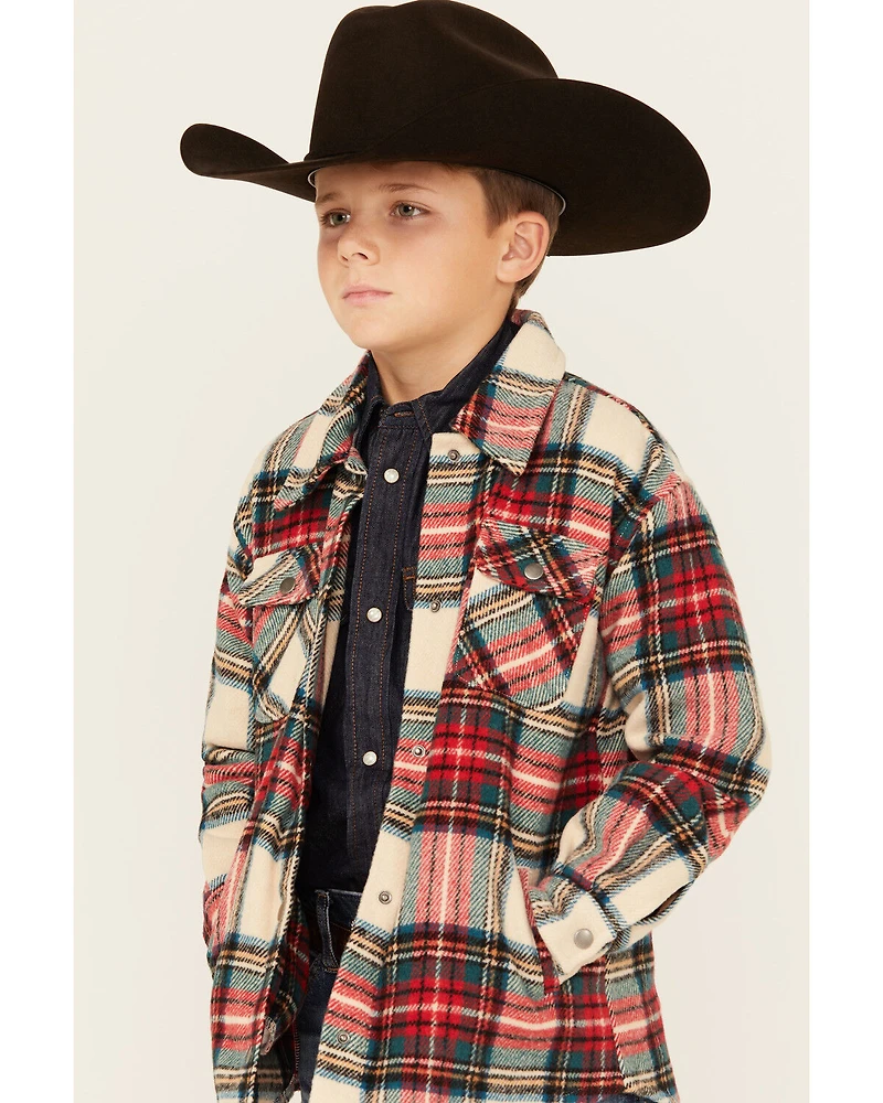 Fornia Boys' Winter Tartan Shirt Jacket