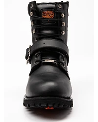 Milwaukee Leather Men's Buckled Lace-Up Boots - Round Toe