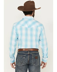 Wrangler Men's 20X Plaid Print Long Sleeve Snap Stretch Western Shirt - Tall
