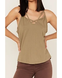 Shyanne Women's Cross Front Jersey Tank Top