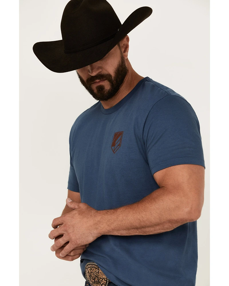 RANK 45® Men's Bull Shield Short Sleeve Graphic T-Shirt