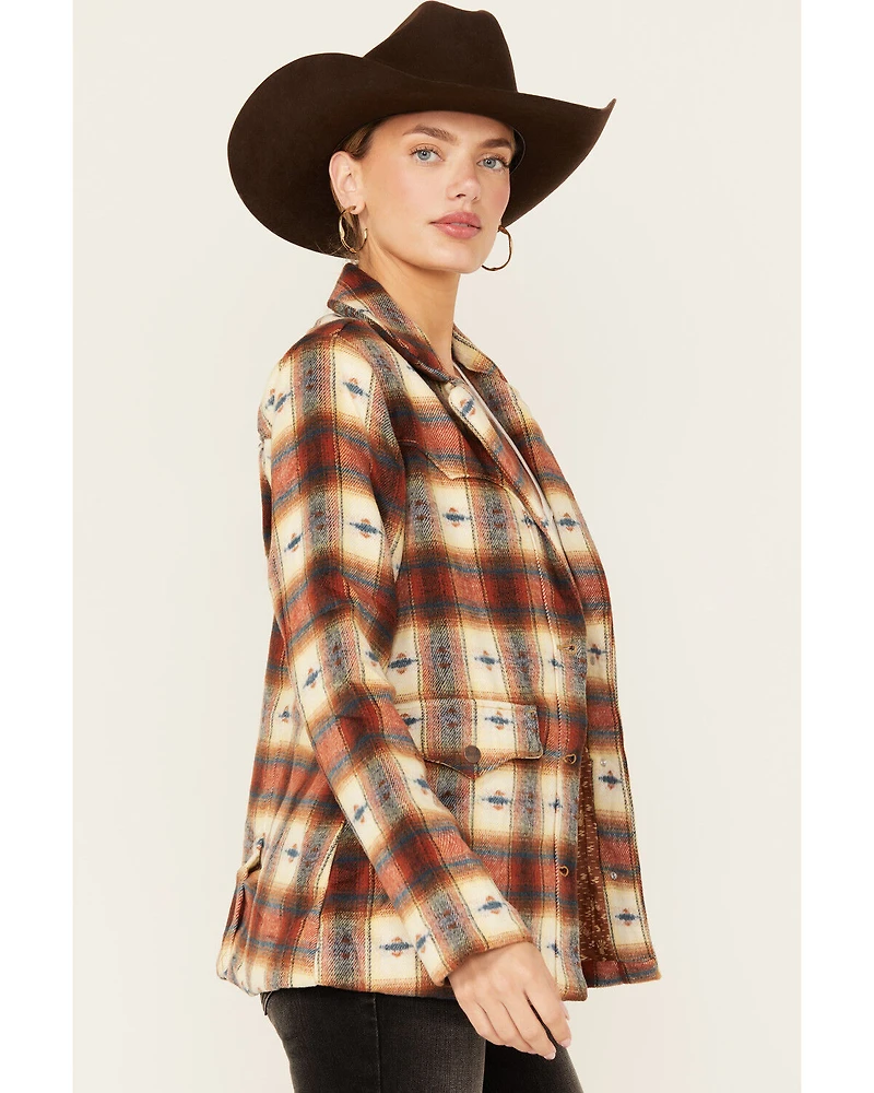 Wrangler Women's Plaid Print Blazer