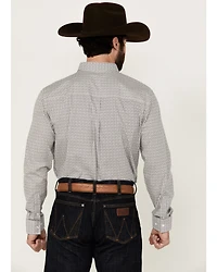 Cody James Men's Rejoice Geo Print Long Sleeve Button-Down Stretch Western Shirt