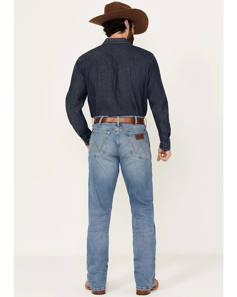 Wrangler Retro Men's Nolen Light Wash Slim Bootcut Stretch Denim Jeans