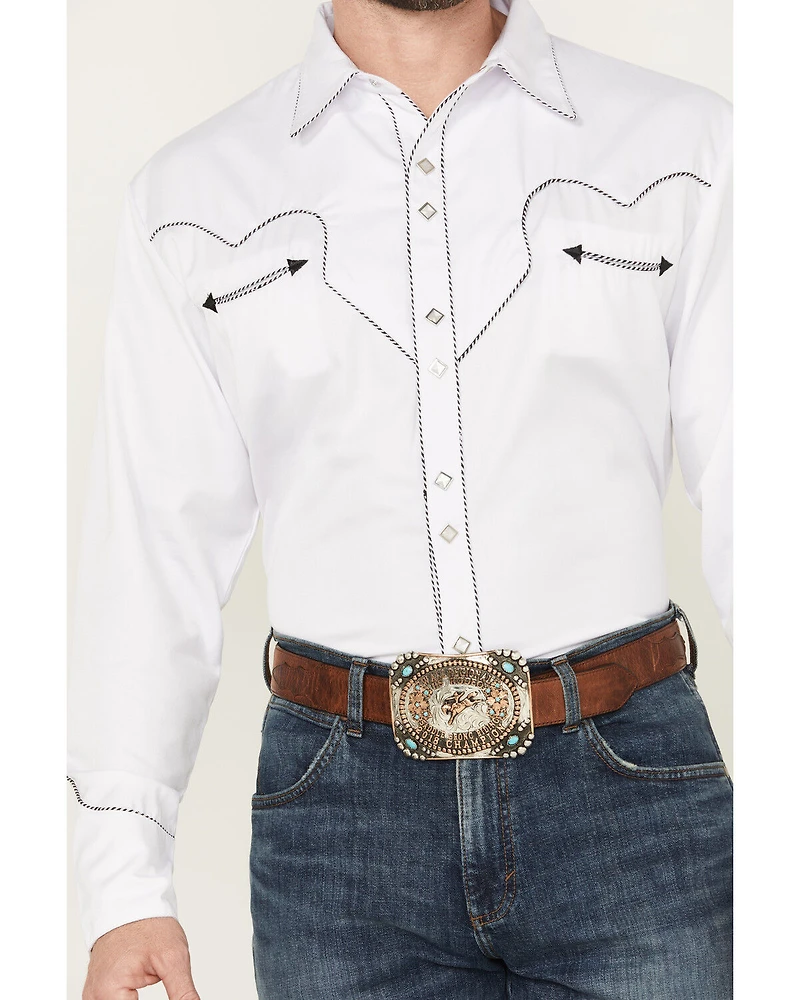 Scully White Retro Western Shirt