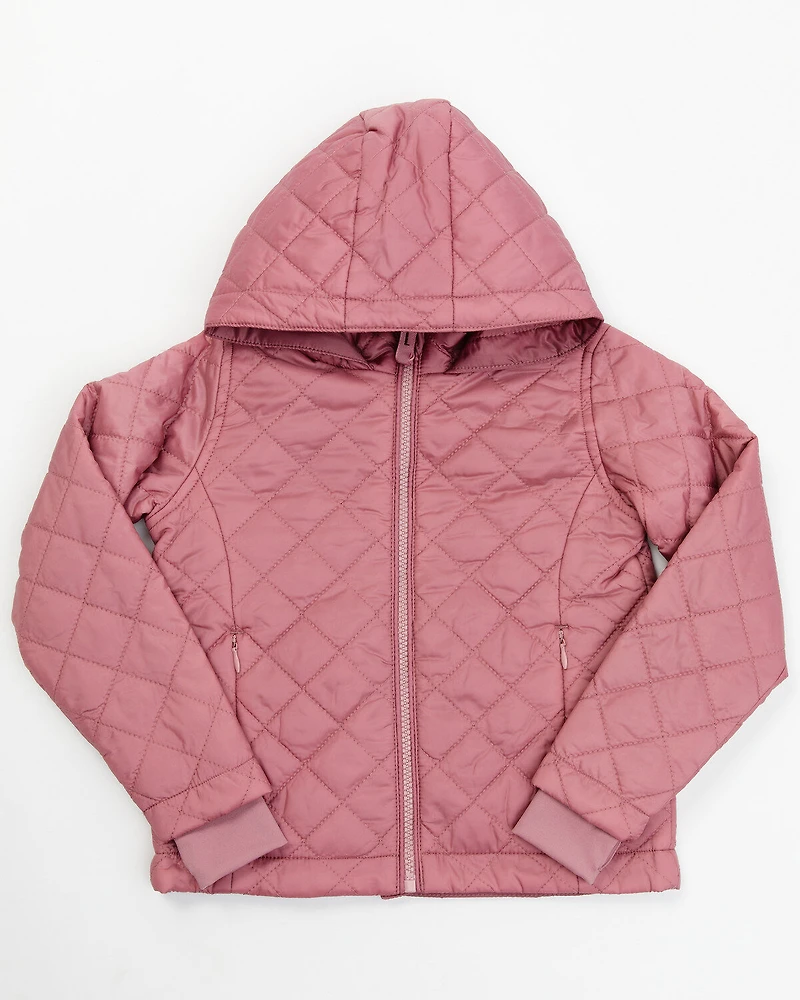 Shyanne Toddler Girls' Diamond Hooded Puffer Jacket