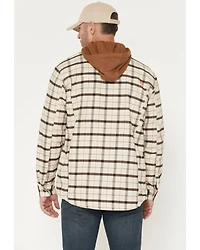 Hawx Men's Bronson Plaid Print Insulated Hooded Flannel Shirt Jacket