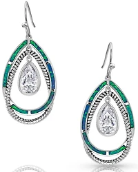Montana Silversmiths Women's Opal Ribbons Teardrop Earrings