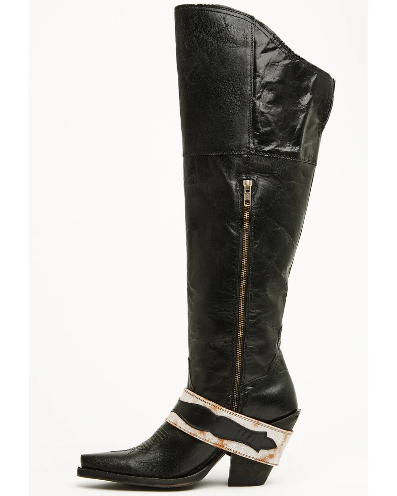 Dan Post Women's Jolene Buckle Knee High Western Boots - Snip Toe