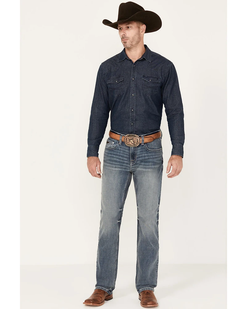 Cody James Men's Fisticuff Wash Ambush Slim Straight Performance Stretch Denim Jeans