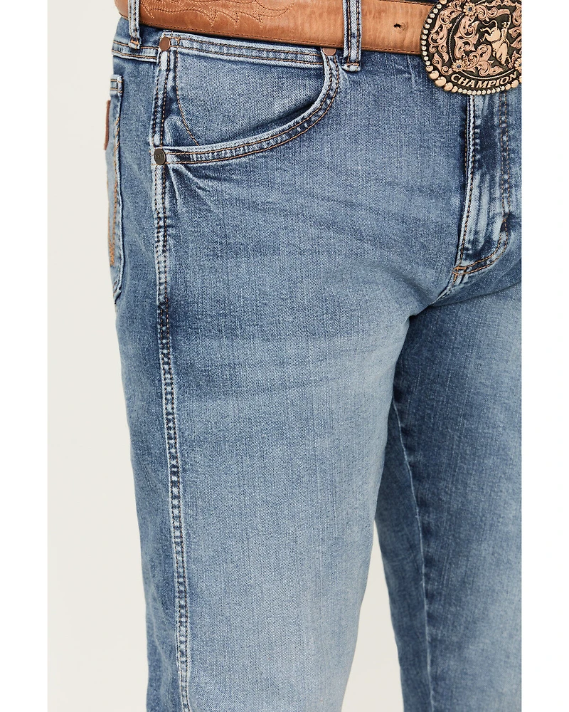 Wrangler Retro Men's Beauford Light Wash Slim Bootcut Stretch Denim Jeans - Tall