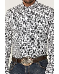 RANK 45® Men's Desert Walk Medallion Print Long Sleeve Button-Down Stretch Western Shirt