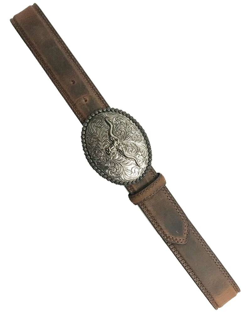 Cody James Men's Longhorn Berry Edge Buckle Belt