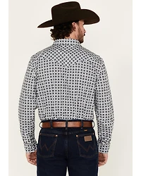 Gibson Trading Co Men's Sprout Geo Print Long Sleeve Snap Stretch Western Shirt