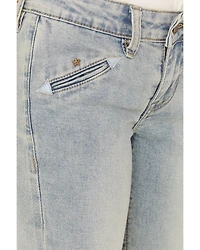 Rock & Roll Denim Girls' Light Wash Smile Pocket Trousers