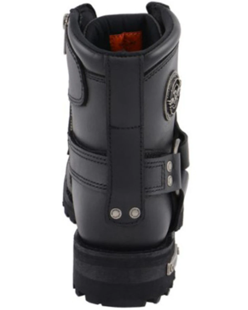 Milwaukee Leather Women's Harness Moto Boots - Soft Toe