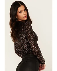 Shyanne Women's Sequins Long Sleeve Top