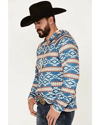 Rock & Roll Denim Men's Southwestern Print Performance Hooded Sweatshirt