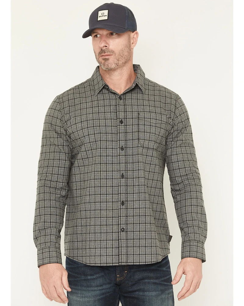 Brothers and Sons Men's Bryce Plaid Print Long Sleeve Button-Down Western Shirt