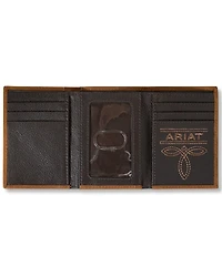 Ariat Men's Tri-Fold Two Tone Leather Wallet