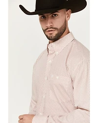 Wrangler Men's Classics Print Long Sleeve Button-Down Western Shirt