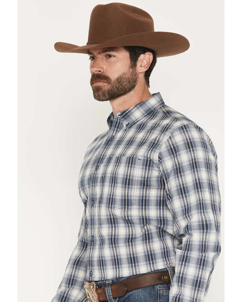 Cody James Men's Tennessee Trail Plaid Print Long Sleeve Button-Down Stretch Western Shirt