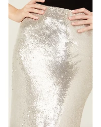 By Together Women's Sequins Maxi Skirt
