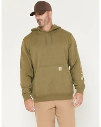 Carhartt Men's Loose Fit Midweight Logo Sleeve Graphic Hooded Sweatshirt