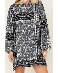 Jen's Pirate Booty Women's Roma Storm Lockhart Floral Print Ruffle Mini Dress