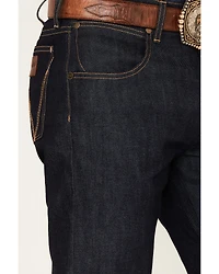 Wrangler Retro Men's Selvedge Dark Wash Slim Straight Stretch Denim Jeans